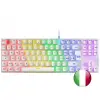 Mars Gaming MK80 Teclado Mecánico TKL Compacto RGB Blanco Antipolvo Multiplataforma