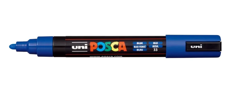 Posca Marcador PC-5M No Permanente Punta Forma De Bala 1,8 - 2,5 mm Azul