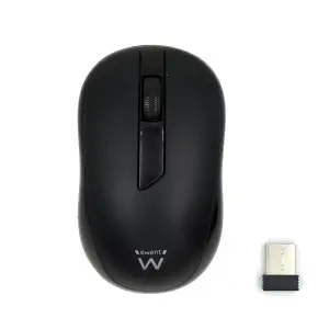 Ewent Ratón Inalámbrico 2.4GHz USB-A 1000DPI con Batería AA Negra