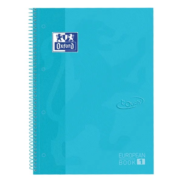 Oxford School Touch Europeanbook 1 Cuaderno A4+ 80 Hojas Cuadricula 5X5Mm - Tapa Extradura - Color Azul