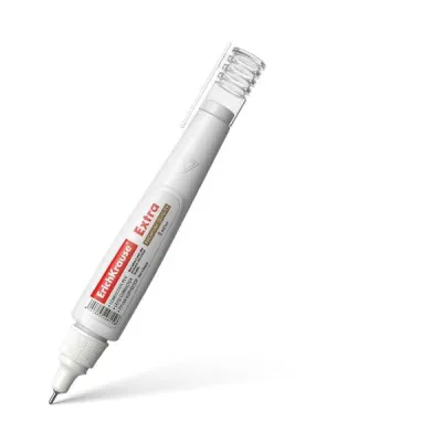 ErichKrause Bolígrafo Corrector 8ml - Secado Rápido - Resistente al Frío - Blanco