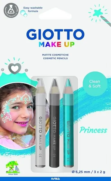 Giotto Pack Princesa con 3 Lápices Cosméticos Lavables y Dermatológicamente Testados