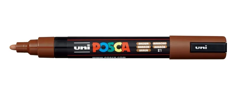 POSCA PC-5M Marcador No Permanente Marrón - Papelería de Calidad