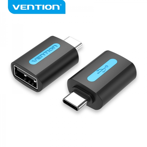 Vention Adaptador Usb-C Macho A Usb 2.0 A Hembra - Color Negro
