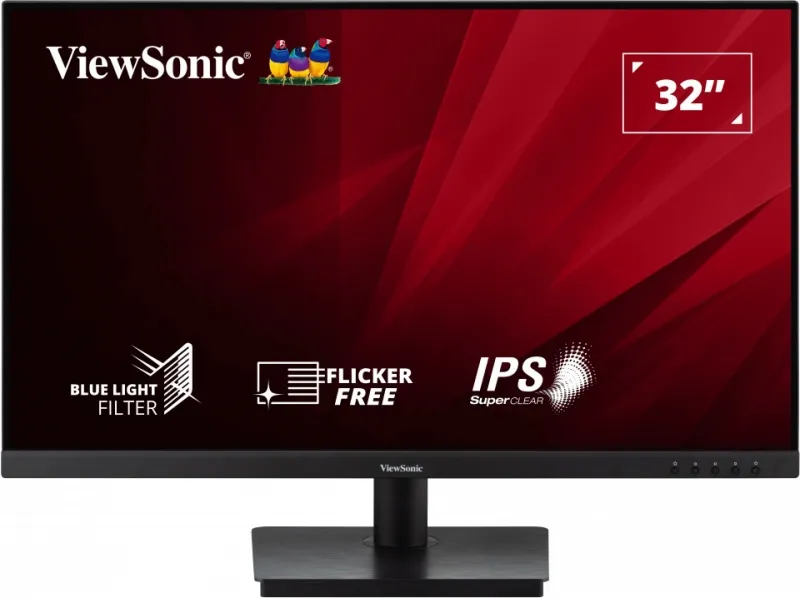 Viewsonic Monitor 31.5" Va3209-Mh Led Ips Fullhd - 75Hz - Respuesta 4Ms - Angulo De Vision 178º - Vga - Hdmi - Active Sync - Altavoces - Vesa 100X100 - Color Negro