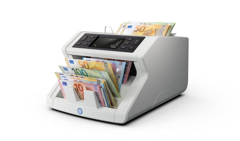 Safescan 2265 (G2) Contadora De Billetes - Puede Contar Billetes De Euro Y Libras Esterlinas Mezclados - Capacidad Hasta 300 Billetes - 1200 Billetes Por Minuto - Deteccion De Billetes Falsos