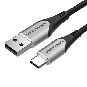Vention Cable USB-A a USB-C Macho 3A 60W 480Mbps 0.5m Gris