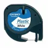Dymo LetraTag Cinta de Etiquetas Original 12mm x 4m Texto Negro sobre Blanco