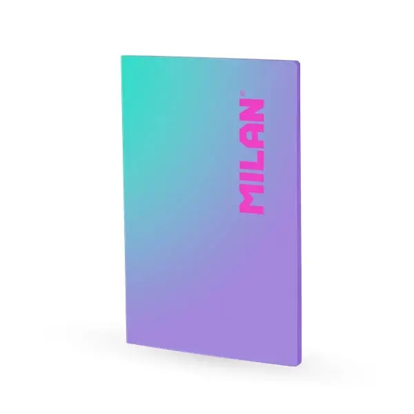Milan Libreta Encolada A4 Pautado 7mm 48 Hojas 95 gr/m2 Violeta/Turquesa