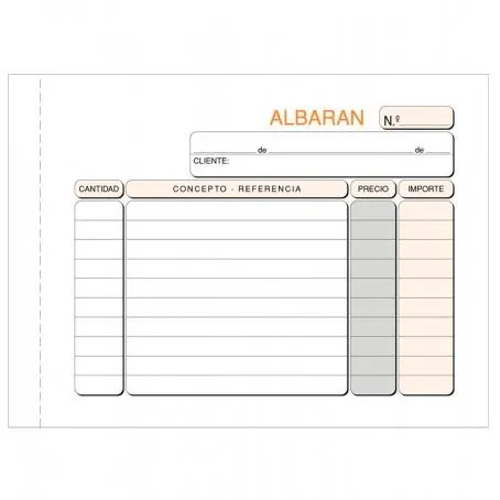 Loan Talonario Albaranes Octavo Apaisado Duplicado Autocopia