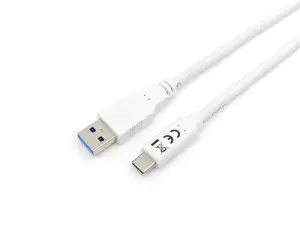 Cable USB-A a USB-C 1M Equip 128363 Transferencia 5G 3A Blanco