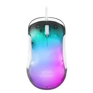 MARS GAMING MOUSE MMGLOWW WHITE 12800DPI RGB Chroma-Glow