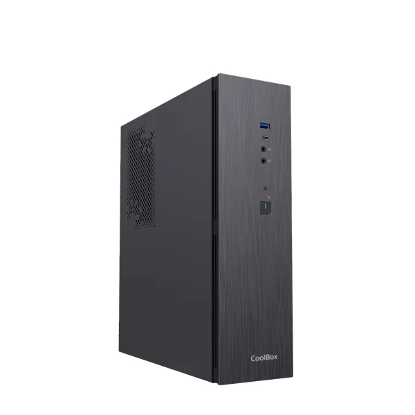 Coolbox Caja MicroATX Slim T370 2x2.5″ GPU 251max Low Profile Fuente 500GR-T Negra