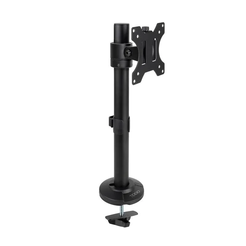Tooq Soporte de Mesa para Monitor de 17"-32" - Altura, Rotacion y Giro Regulables - Gestion de Cables - Peso Max 8Kg - VESA 100X100mm - Color Negro