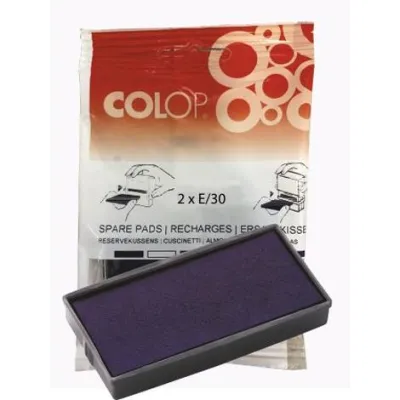 Colop Almohadilla E/30 Azul Blister - 2 Unidades
