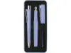 Faber-Castell Poly Pack Bolígrafos Poly Ball y Pluma Estilográfica con Clip Metal Azul Claro