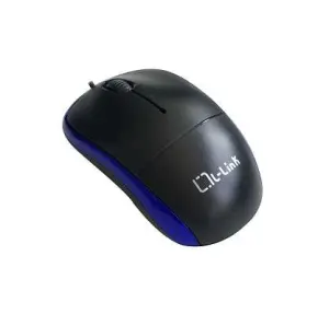 L-Link LL-2080-A Ratón Óptico USB Negro/Azul 1.2m