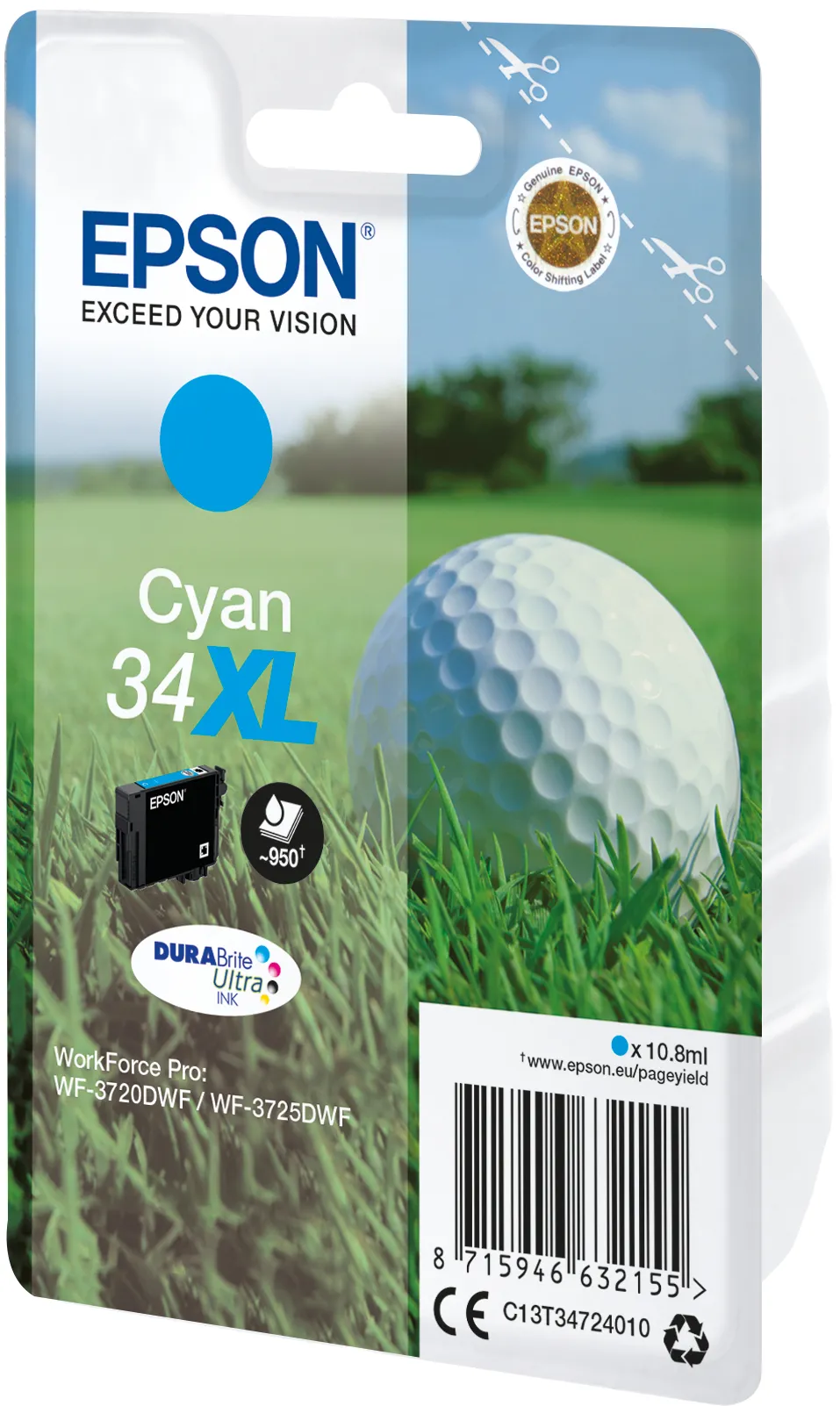 Epson T3472 (34XL) Cartucho de Tinta Original Cyan