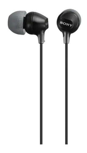 Sony Auriculares EX-15AP Internos Ligeros con Micrófono Jack 3.5 Negro