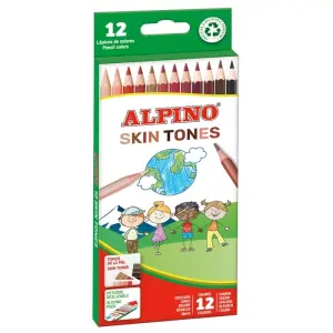 Alpino Pack de 12 Lápices de Colores Hexagonales - Mina de 3mm - Resistente a la Rotura