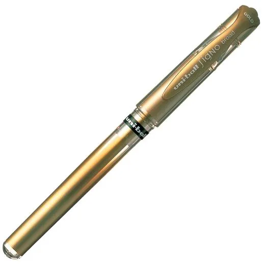 Uniball Rollerball Signo Broad Um-153 1.0Mm Oro Caja 12 Ud