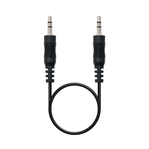 Nanocable Cable Audio Estéreo Jack 3.5mm Macho a Jack 3.5mm Macho 0.30m Negro