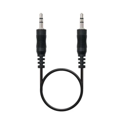 Nanocable Cable Audio Estéreo Jack 3.5mm Macho a Jack 3.5mm Macho 0.30m Negro