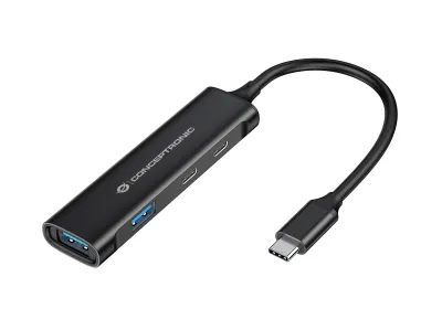 HUB USB 3.0 CONCEPTRONIC HUBBIES12B - 4 Puertos USB 3.2 y USB-C