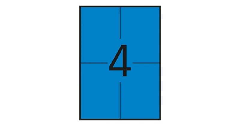 Apli Etiquetas Azules Permanentes 105.0 X 148.0Mm 20 Hojas