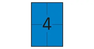 Apli Etiquetas Permanentes Azules 105 x 148 mm - 20 Hojas