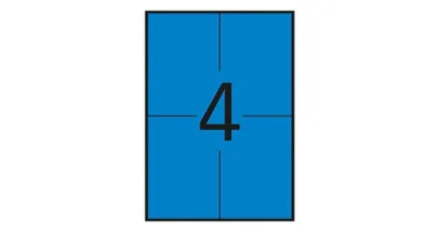 Apli Etiquetas Azules Permanentes 105.0 X 148.0Mm 20 Hojas