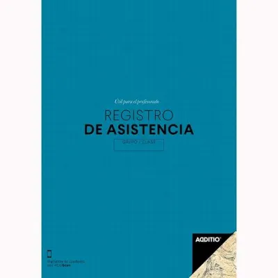Additio Registro De Asistencia Para El Alumnado 16 Páginas PVC Azul
