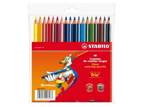 Stabilo Lápices De Colores Trio Thick C/Surtidos Estuche 18 Ud