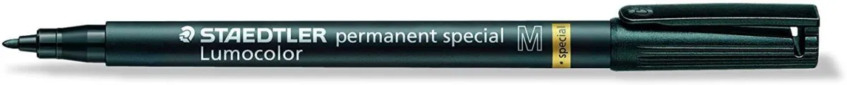 Staedtler Lumocolor Permanent Special 319 Rotulador Permanente - Punta De 1Mm Aprox - Secado Rapido - Resistente A La Luminosidad - Color Negro