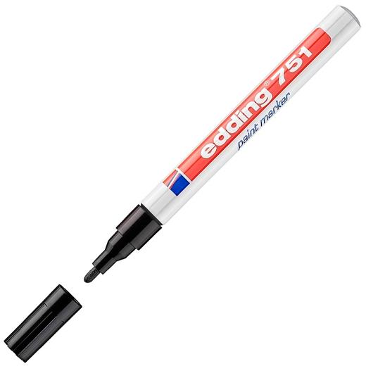 Edding Marcador Permanente 751 Tinta Opaca Brillante Negro