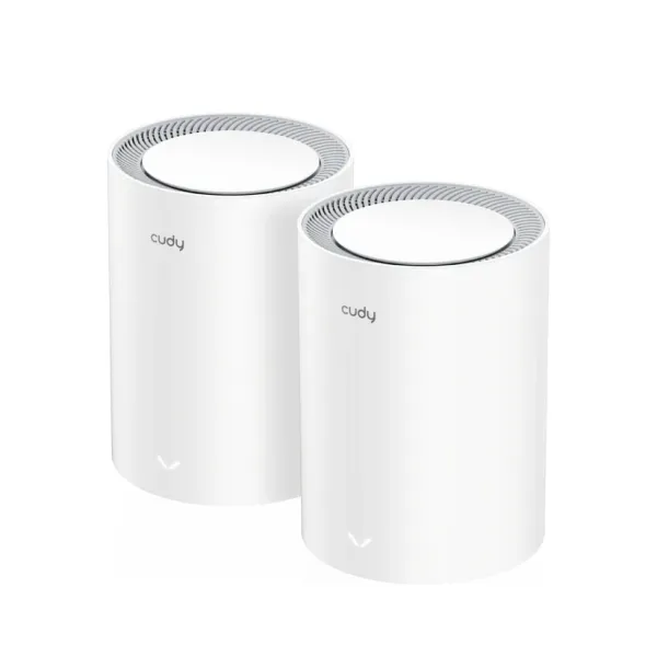 Cudy Pack De 2 Sistemas Wifi Mesh 7 Gigabit Dual Band Be3600 - Velocidad Hasta 1000Mbps - 3 Puertos - Antenas Internas - Color Blanco