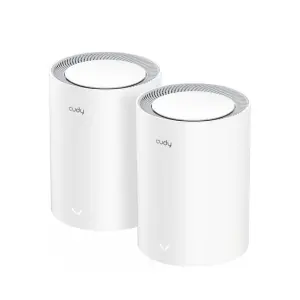 Cudy Pack de 2 Sistemas WiFi Mesh 7 Gigabit Dual Band BE3600, 1000Mbps, 3 Puertos, Blanco