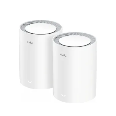Cudy Pack de 2 Sistemas WiFi Mesh 7 Gigabit Dual Band BE3600, 1000Mbps, 3 Puertos, Blanco