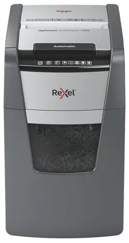 Rexel Optimum Autofeed 150X Destructora Automática P-4, 150 Hojas, 44L, Gris