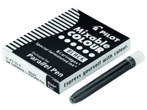 Pilot Cartucho Recambio Para Parallel Pen Negro - Caja 6 Unidades