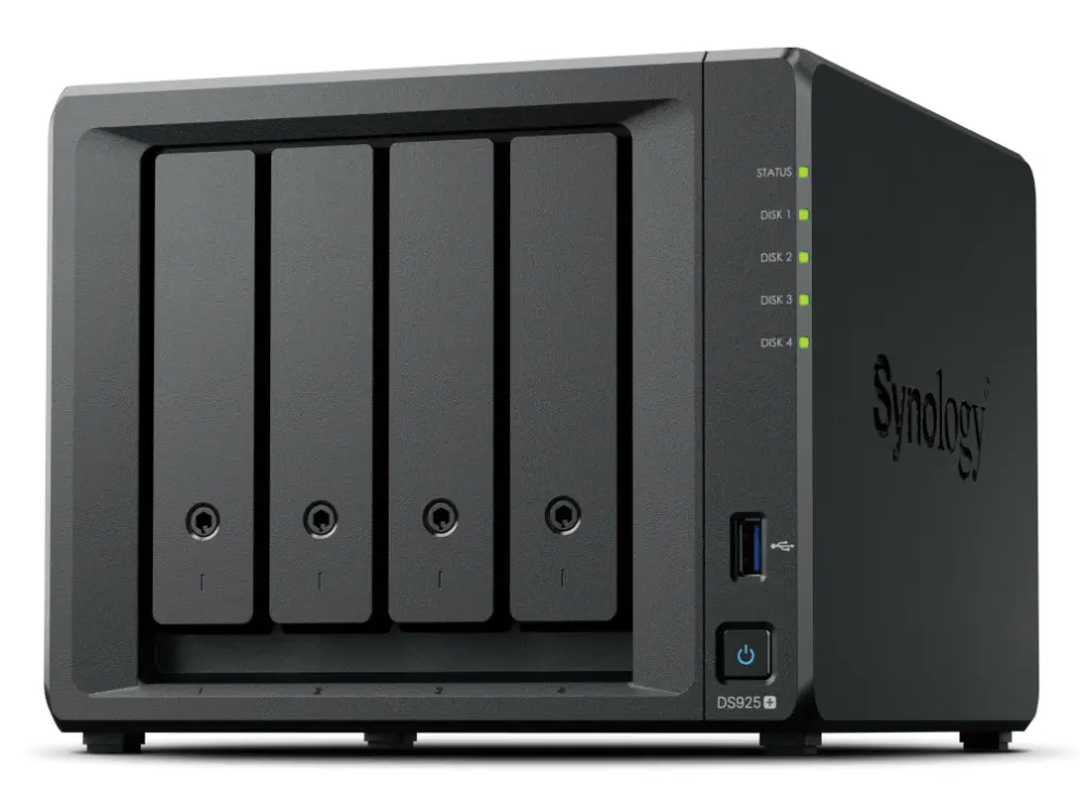 Synology DS925+ Servidor NAS 4 Bahías RAID JBOD 0,1,5,6,10 - 4GB RAM
