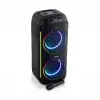 Daewoo Altavoz Karaoke Inalámbrico 40W Bluetooth Radio FM Batería 2000mAh Microfono Incluido Luz LED RGB Negro