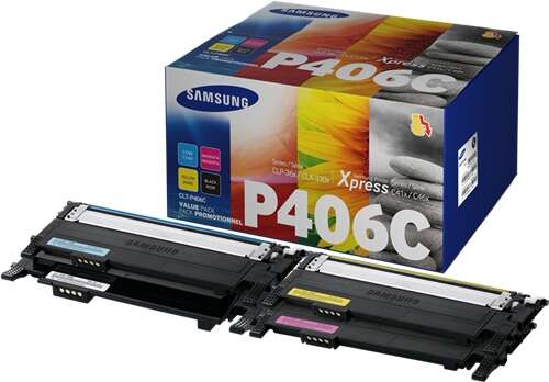 Samsung Clp360/Clx3305 Pack De 4 Cartuchos De Toner Originales - Clt-P406C/Su375A