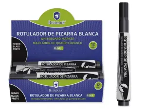 Bismark Rotulador para Pizarra 3mm Punta Fina Tinta de Secado Rápido Color Negro