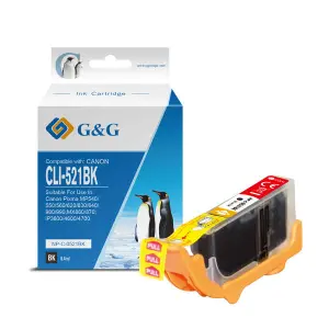 Canon CLI521 Negro Cartucho de Tinta Genérico Reemplazo 2933B001