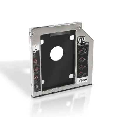 Aisens Adaptador para Disco Duro de 7.0 mm en Unidad Óptica de 9.5 mm - Color Plata