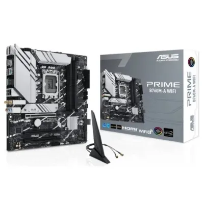 ASUS PRIME B760M-A WI LGA1700 MicroATX, 4xDDR5, DisplayPort, HDMI, LAN 2.5Gbps, USB 3.2