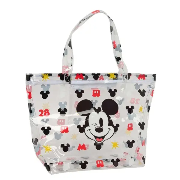 Safta Bolso Grande Mickey Mouse Playa - Cremallera - 31L - 540x170x350mm - Blanco