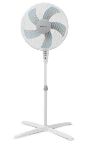 Grunkel Ventilador De Pie 50W Regulable Con 3 Velocidades Blanco