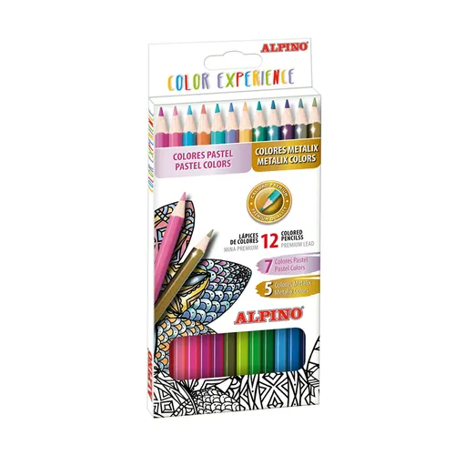 Alpino Lápices De Colores Experience 177Mm Mina Premium C/Surtidos Estuche 12 Ud